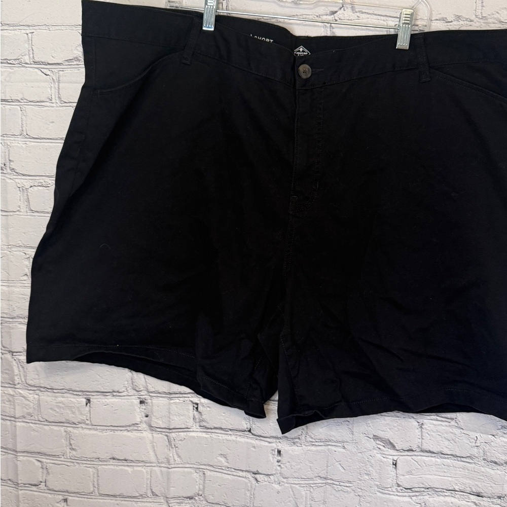 St John’s Bay Black Shorts 28W Plus Size 8” Inseam Casual Summer